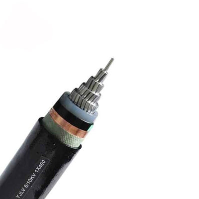 Black 630mm2 33kV Aluminum High Voltage Underground Cable Single Core
