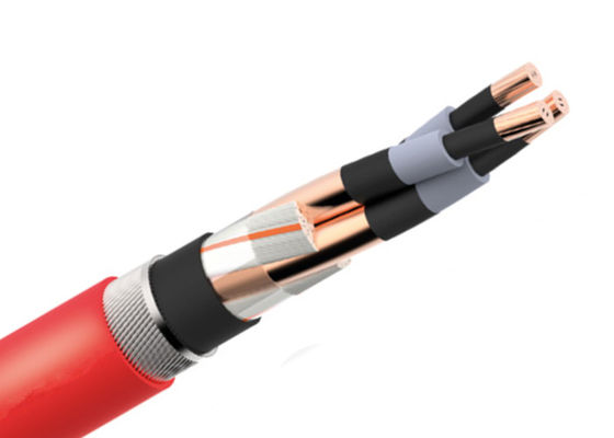 3 Core SWA 50mm2 MV Power Cable LSZH Sheath Copper Conductor